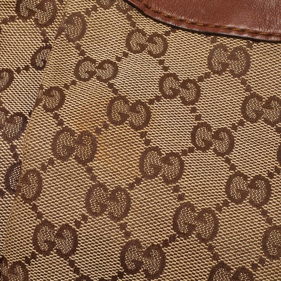 GUCCI Beige/Brown GG Canvas and Leather Medium Sukey Tote - Picture 5 of 8
